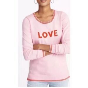 Old Navy NWT Pink And Red LOVE Crew Neck Knit Pullover Sweater sz XXL